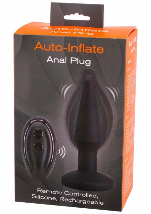 Auto Inflate Anal Plug - model z funkcją automatycznego pompowania, czarny