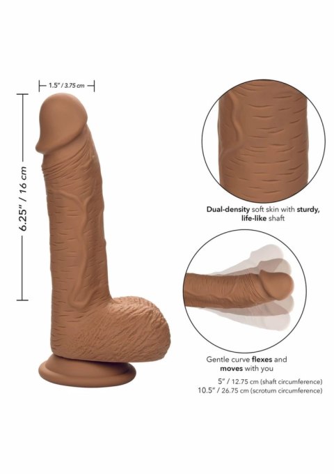CalExotics Dual Density Silicone Stud 6.25" anatomiczny, silikonowy, z przyssawką