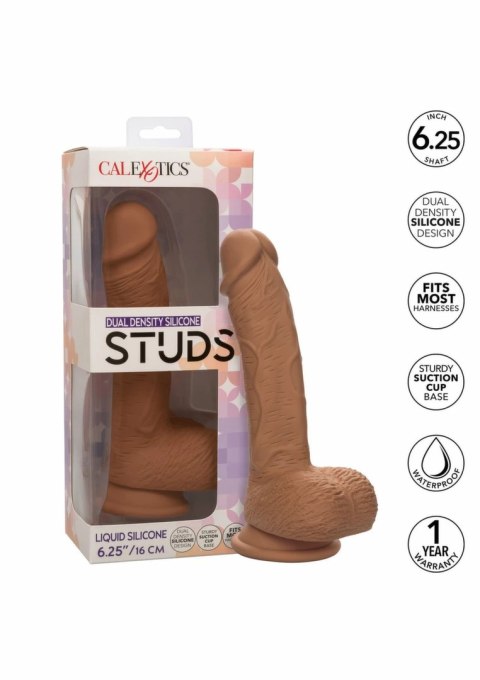 CalExotics Dual Density Silicone Stud 6.25" anatomiczny, silikonowy, z przyssawką