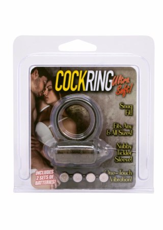 Mini Vibrating Cockring pierścień wibrujący LR41 przezroczysty