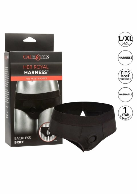 CalExotics Her Royal Harness Backless Brief L/XL - komfortowy pas intymny