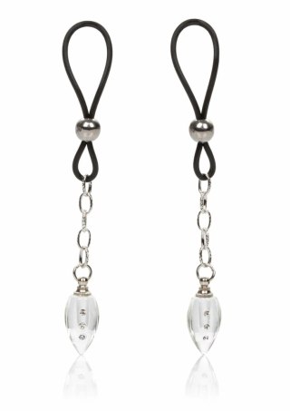 CalExotics Nipple Jewel Crystal Teardrop - ozdobne klipsy na sutki z kryształami