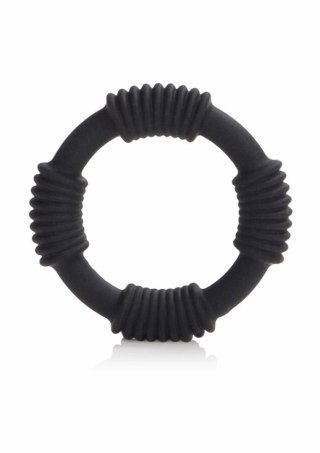 CalExotics Adonis Hercules Silicone Ring czarny - elastyczny pierścień silikonowy