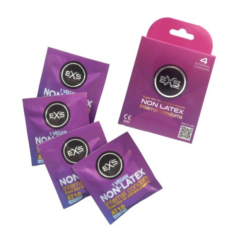 EXS Non-Latex Internal Condoms 4 szt. - ultracienkie, hipoalergiczne