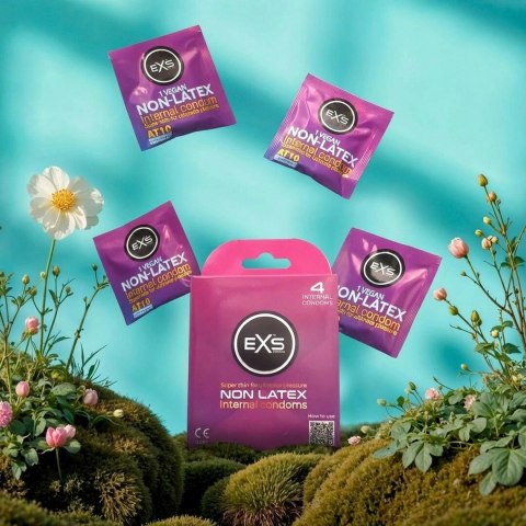 EXS Non-Latex Internal Condoms 4 szt. - ultracienkie, hipoalergiczne