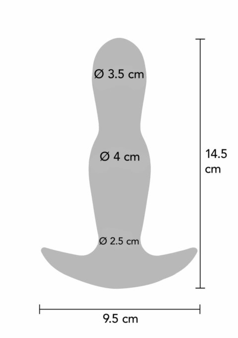 TOYJOY The Stout Inflating - wibrujący model analny z pilotem, czarny