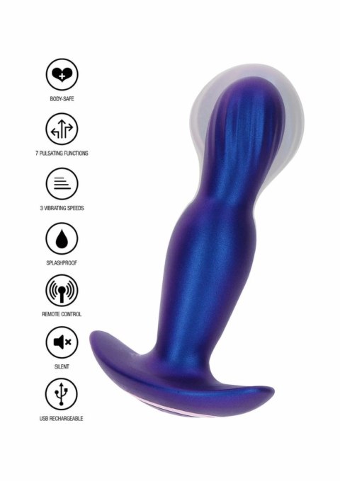 TOYJOY The Stout Inflating - wibrujący model analny z pilotem, czarny
