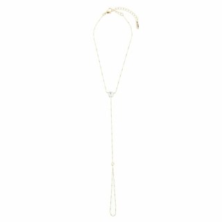 Otazu Love Anklet Crystal Heart Transparent - Bransoletka na kostkę z kryształem One Size