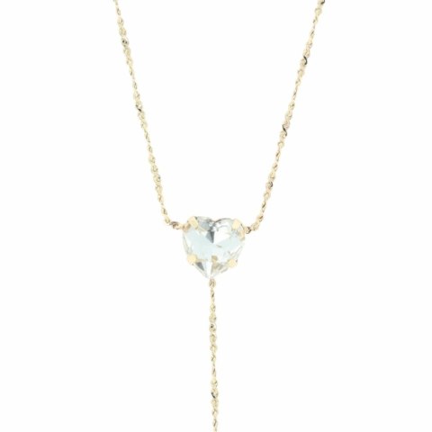 Otazu Love Anklet Crystal Heart Transparent - Bransoletka na kostkę z kryształem One Size