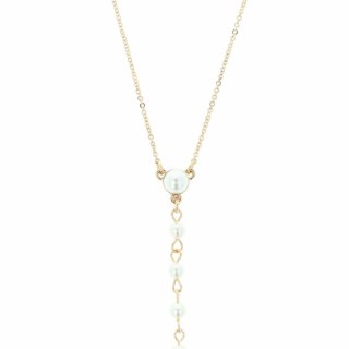 Otazu Pearl Anklet Cream - Bransoletka na kostkę z perłami, regulowana One Size