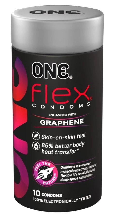 ONE Flex 10 szt. ultracienkie prezerwatywy grafenowe Sensatex