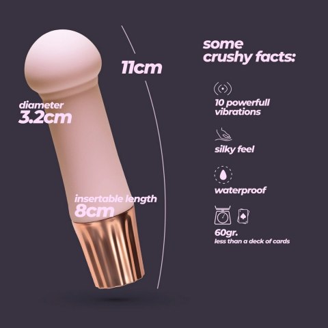 Crushious Mellow Puff Mini Wand Pink - kompaktowy masażer 10 trybow
