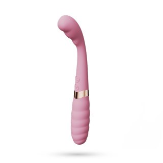 Crushious Pixie Rożowy - Elastyczny Podwojny Wibrator USB 20cm