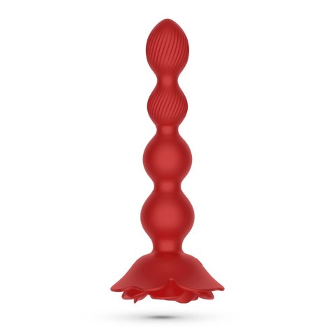 Crushious Rosaline Red - Model rotacyjny z pilotem, silikonowy 19 cm