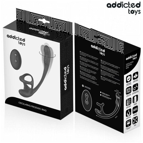 Addicted Toys Model 8435565961077 - System z Wibracją 360° i Pilotem, czarny