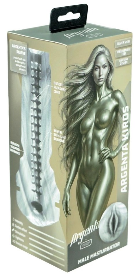 Kiiroo Feel Argenta Kiros Silver - maszyna intymna cyborg design 22 cm