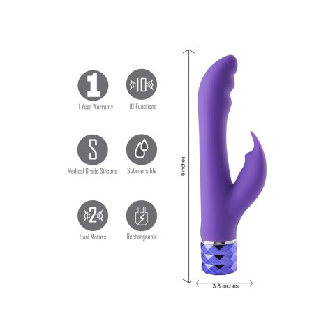Mala Toys Hailey - silikonowy masażer dwupunktowy, USB, 10 trybow