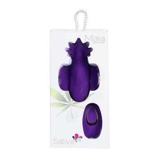Satisfyer Sativa Panty - silikonowy masażer intymny z pilotem, liść konopi