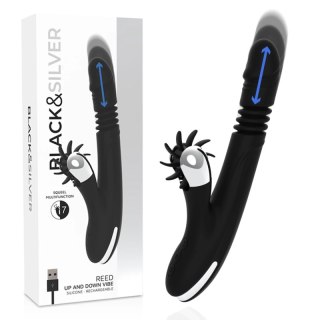 Black & Silver Reed Up & Down - silikonowy model z ruchem gora-doł, fioletowy