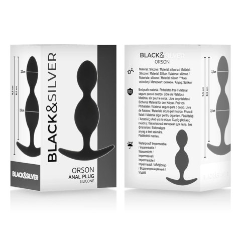 Black&Silver Orson korek silikonowy dwufalowy 9,5 cm uniseks