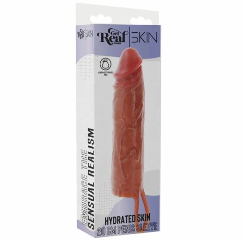 Get Real Skora Silikonowa Karmelowa 20 cm - Nakładka Intymna Hydrated Skin