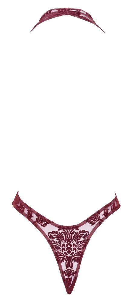 Noir Handmade Kink Royal Body czerwony XL transparentny welurowy