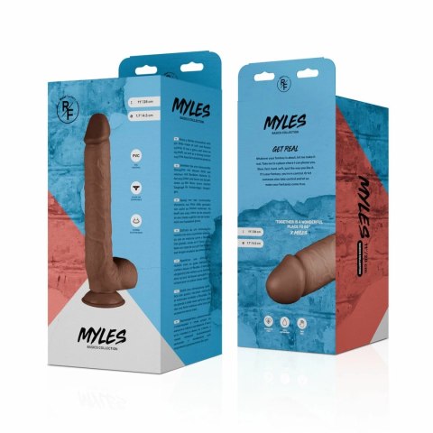 Real Fantasy Myles - anatomiczny model intymny 28 cm z przyssawką