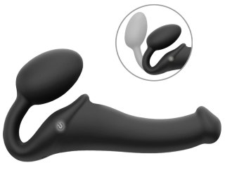 Strap-on-me Vibrating Bendable Strap-On M Czarny, 3 silniki, silikon