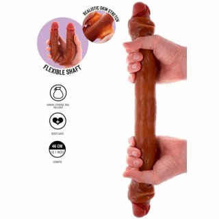ToyJoy Get Real Skin silikonowy model dwustronny karmelowy 46 cm