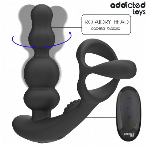 Addicted Toys Prostata Rotator z pilotem - silikonowy, 10 trybow, USB