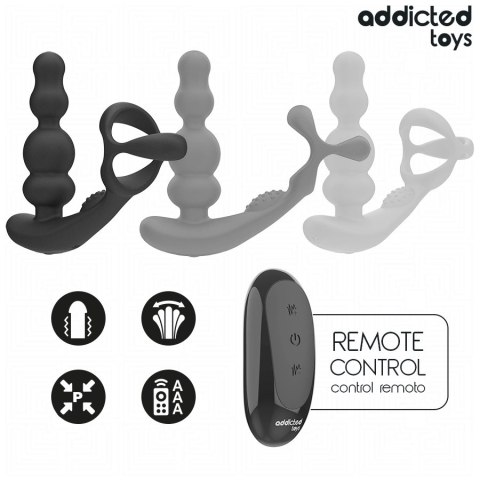 Addicted Toys Prostata Rotator z pilotem - silikonowy, 10 trybow, USB