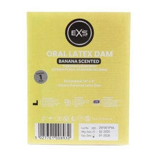 EXS Oral Dam Banana - Lateksowa bariera smakowa 1 sztuka