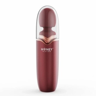 HoneyPlayBox Stormi - Czerwony masażer z funkcją podgrzewania, 9 trybow