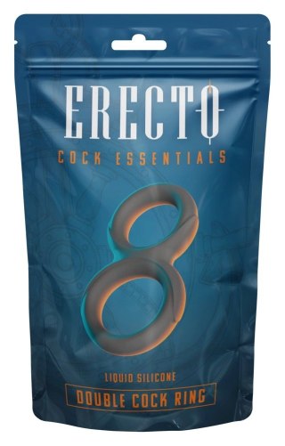 Erecto Double Ring Liquid Silicone - podwojny elastyczny pierścień