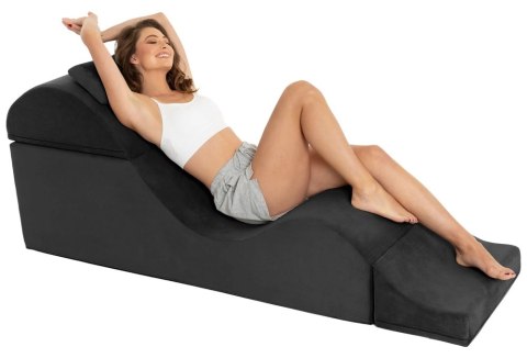 Liberator Aria Flip Chaise 22" czarna - ergonomiczna leżanka składana