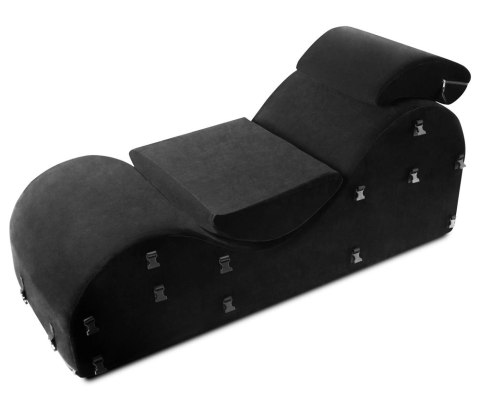 Liberator Black Label Esse - ergonomiczny szezlong z akcesoriami, czarny