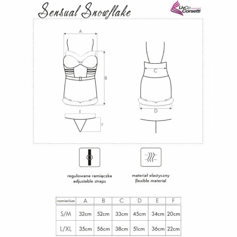 Livco Corsetti Fashion LC 90603 Świąteczny Komplet 3-częściowy S/M