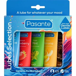 Pasante Zestaw Lubrykantow Smakowych 5x15ml Woda Bez Parabenow Vegan