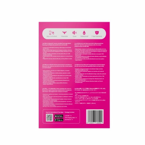 Lovense Lush Mini - bezprzewodowy system intymny, silikonowy, rożowy