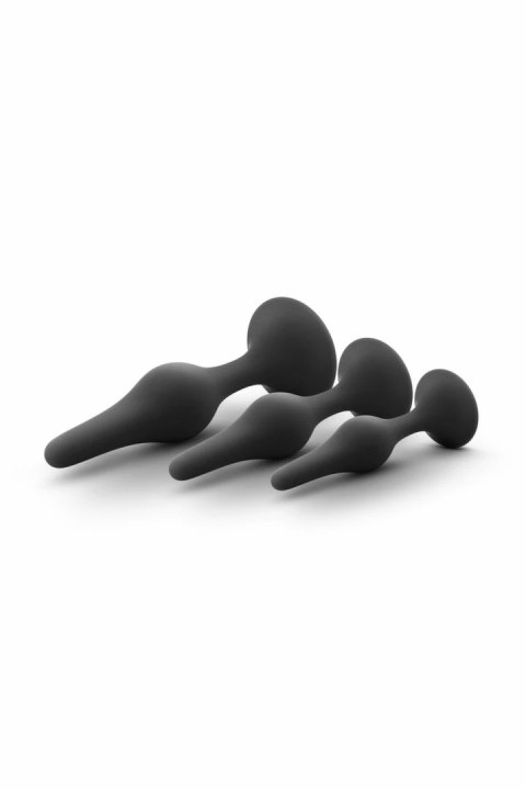 Blush Luxe Zestaw Anatomicznych Plugow Silikonowych Black 3 szt.
