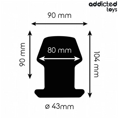Addicted Toys Extreme Hollow Plug L silikonowy anatomiczny 10,4 cm