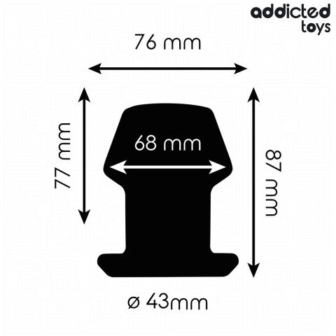 Addicted Toys Extreme Hollow Plug M silikonowy anatomiczny 8,7 cm