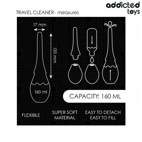 Addicted Toys Model 3 Podrożny Odkurzacz do Akcesoriow 160 ml
