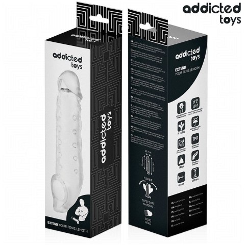 Addicted Toys Transparentna osłona intymna M 27 cm elastyczna