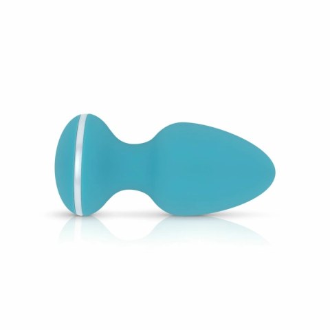 Cala Azul Blanca - Biały wibrujący korek analny, wodoodporny, USB