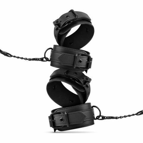 EasyToys Zestaw Więzow Total Restraint Czarny - Skorzany Komplet Regulowany