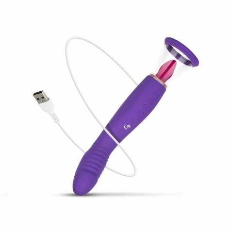 Easytoys Pleasure Pump G-Spot Vibrator Fioletowy 2 Nasadki USB