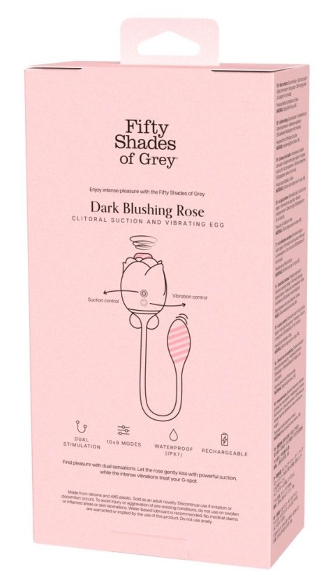 Fifty Shades of Grey Dark Blushing Rose - zestaw pulsator i wibrator wodoodporny