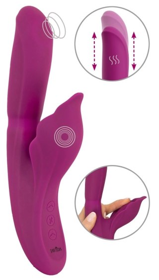 Javida 4F Vibe Heating - model pulsacyjny z funkcją podgrzewania, fioletowy