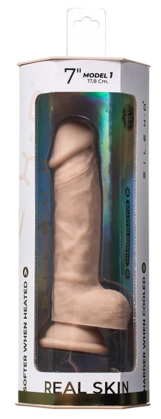 SilexD Model 1 Real Skin 18 cm, elastyczny, jasny silikonowy model